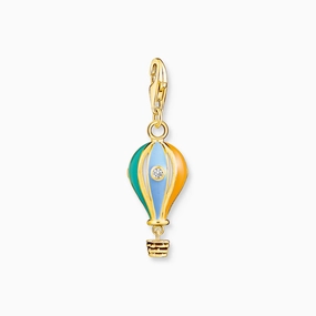 Thomas Sabo Charm Club Gold Plated Sterling Silver Hot Air Balloon Charm