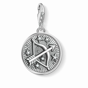 Thomas Sabo Charm Club Silver Zirconia Sagittarius Zodiac Charm