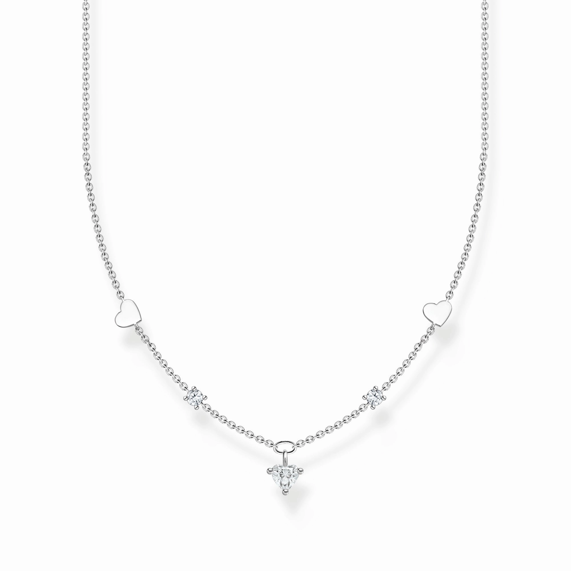 Thomas Sabo Charm Club Sterling Silver Hearts Necklace