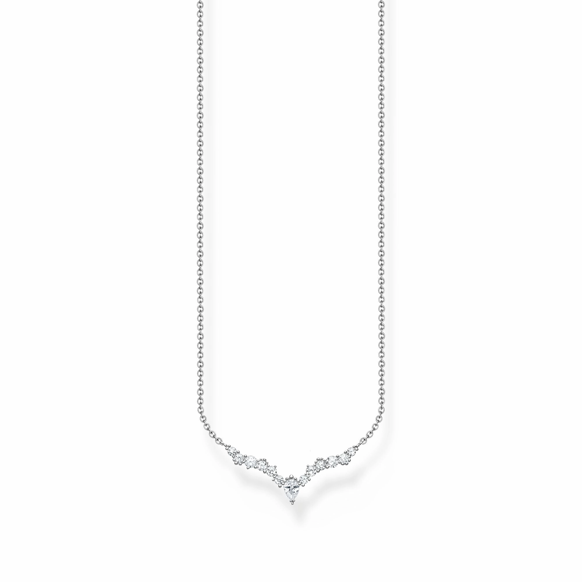 Thomas Sabo Charm Club Sterling Silver Ice Crystals Necklace