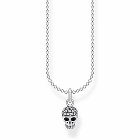 Thomas Sabo Charm Club Sterling Silver Skull Necklace D