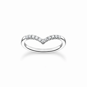 Thomas Sabo Charm Club Sterling Silver V-Shape Ring
