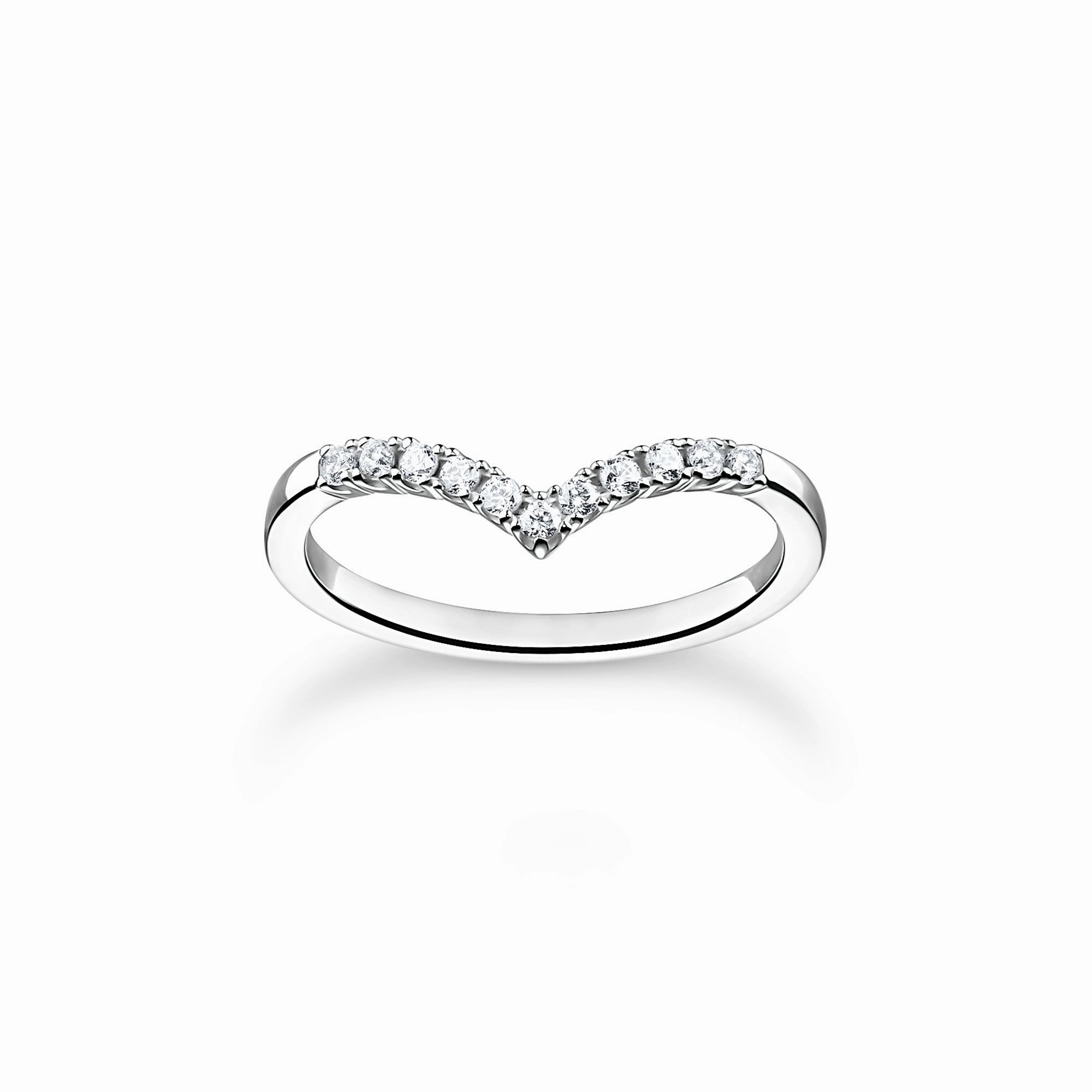 Thomas Sabo Charm Club Sterling Silver V-Shape Ring
