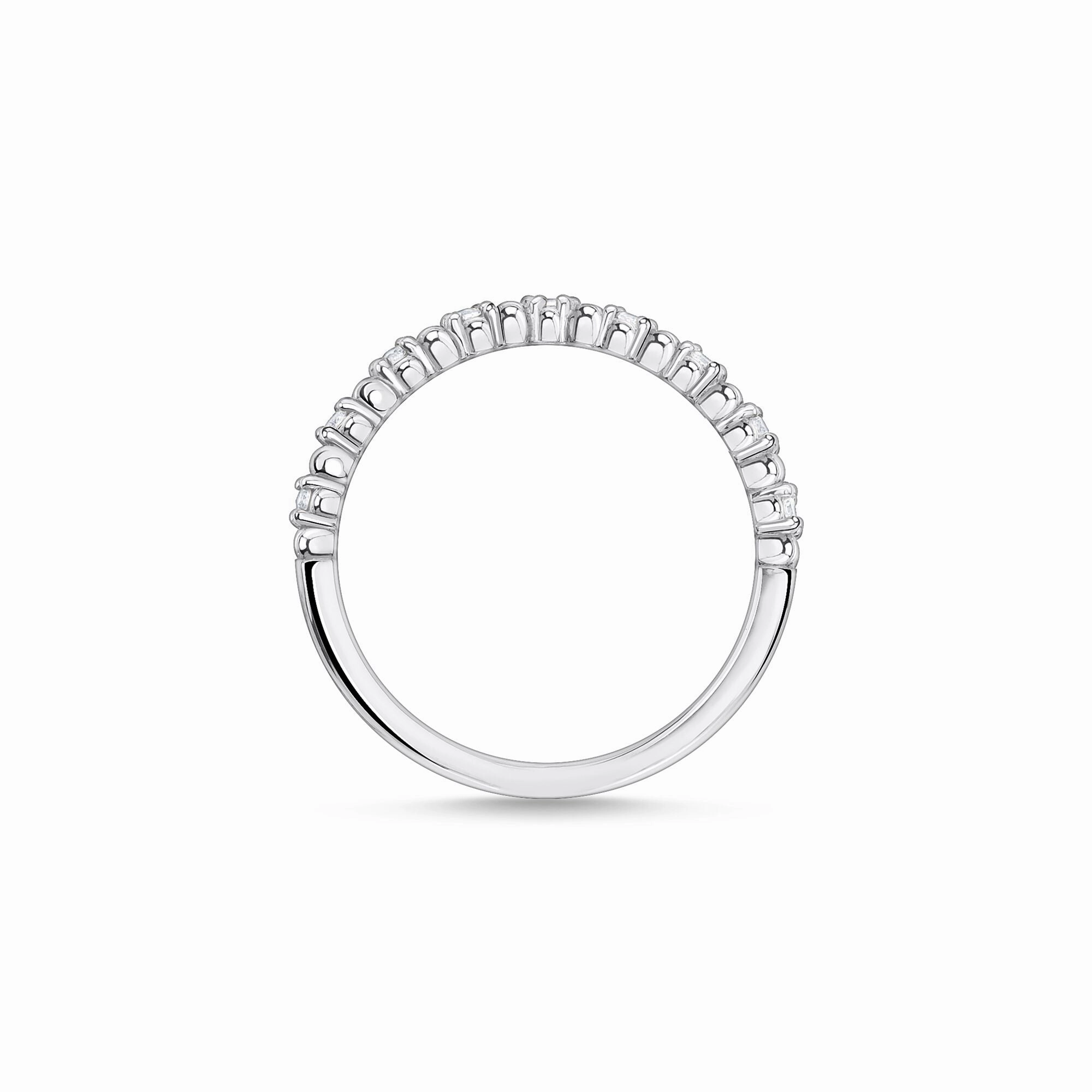 Thomas Sabo Charm Club Sterling Silver White CZ X Shape Ring