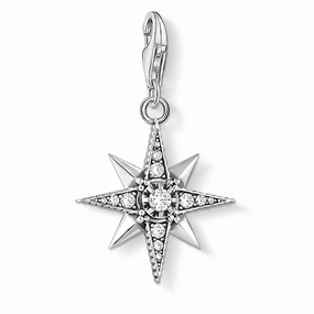 Thomas Sabo Charm Club Sterling Silver Zirconia Royalty Star Charm