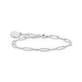 Thomas Sabo CHARMISTA - Silver Long Link Bracelet with Charmista Coin