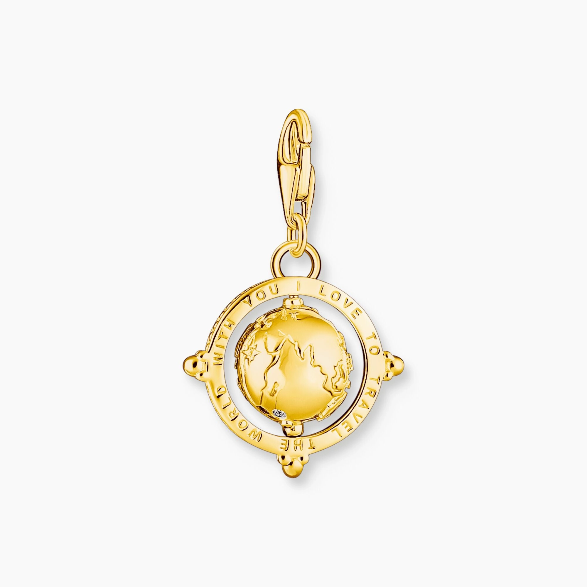 Thomas Sabo Colourful Globe Gold Plated Pendant Charm