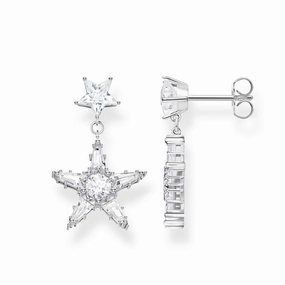 Thomas Sabo Glam & Soul Sterling Silver CZ Star Drop Earrings