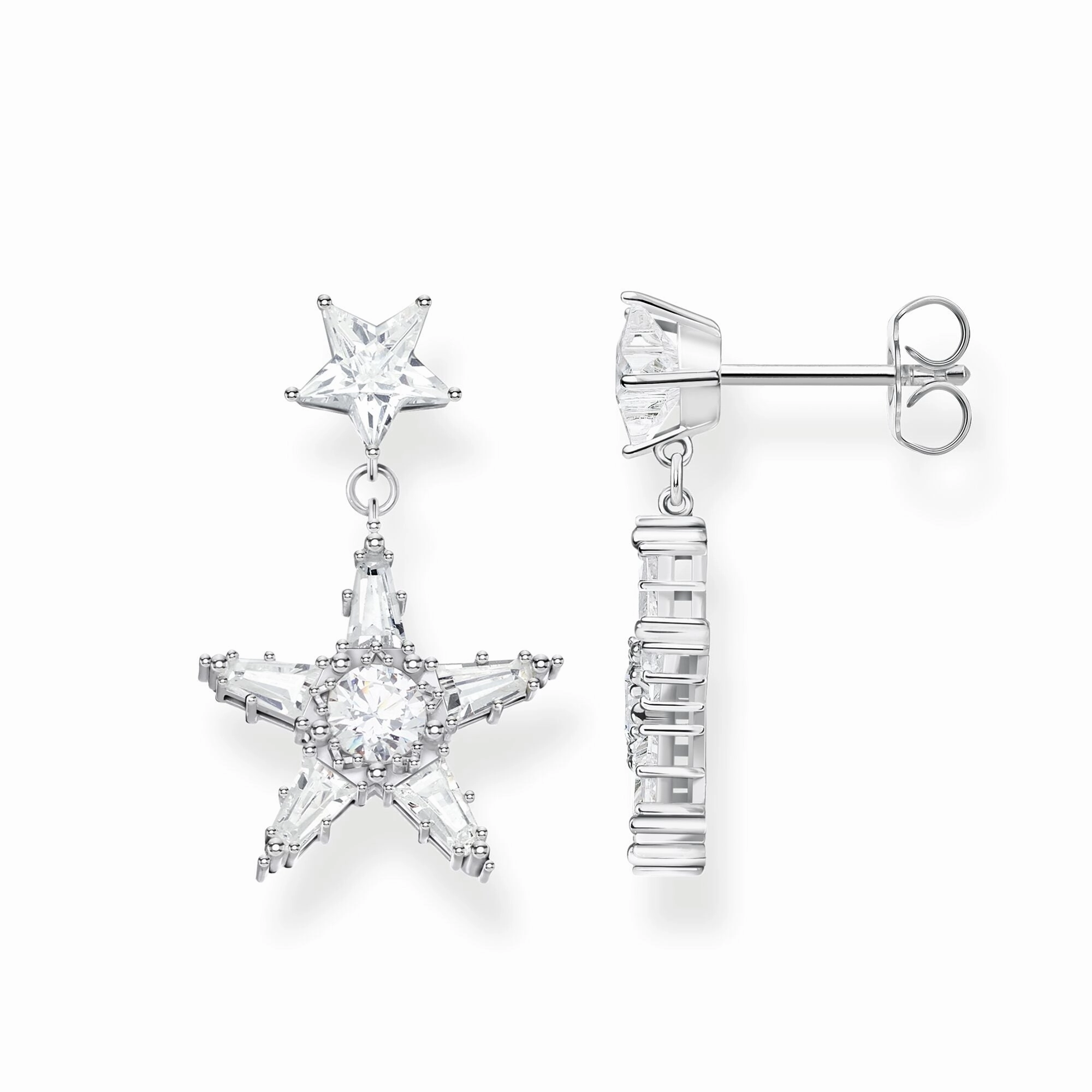 Thomas Sabo Glam & Soul Sterling Silver CZ Star Drop Earrings