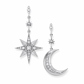 Thomas Sabo Glam & Soul Sterling Silver Royalty Moon and Star Earrings