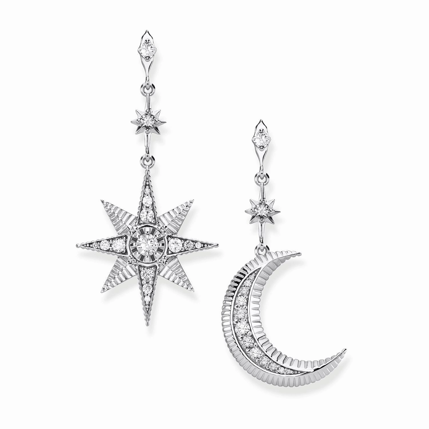 Thomas Sabo Glam & Soul Sterling Silver Royalty Moon and Star Earrings