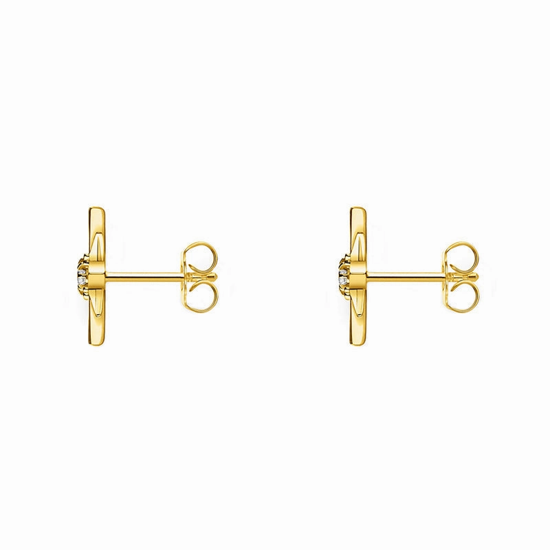 Thomas Sabo Glam & Soul Yellow Gold Plated Silver CZ Magic Stars Earrings