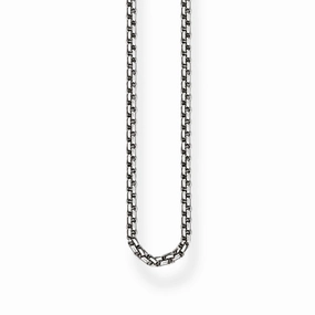 Thomas Sabo Glam And Soul Sterling Silver Blackened Venezia Chain 50cm