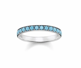 Thomas Sabo Glam and Soul Sterling Silver Turquoise Stones Ring D