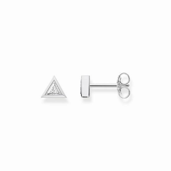 Thomas Sabo Glam And Soul Sterling Silver White Triangle Stud Earrings