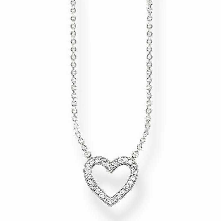 Thomas Sabo Glam And Soul Sterling Silver Zirconia Heart Necklace