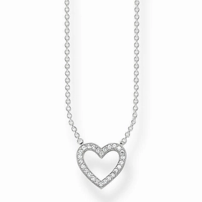 Thomas Sabo Glam And Soul Sterling Silver Zirconia Heart Necklace