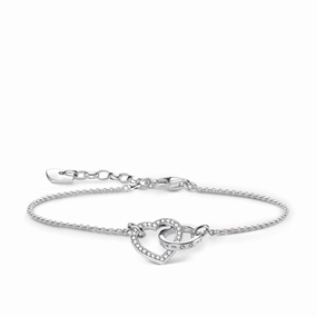 Thomas Sabo Glam And Soul Sterling Silver Zirconia Together Forever Heart Bracelet