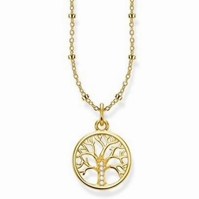 Thomas Sabo Glam And Soul Yellow Gold Tree of Love Necklace