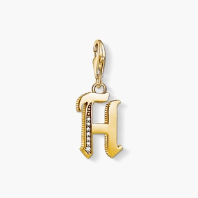 Thomas Sabo Gold Letter H Pendant Charm