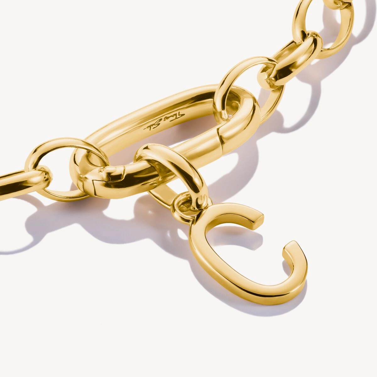 Thomas Sabo Gold Plated Letter C Connect Charm