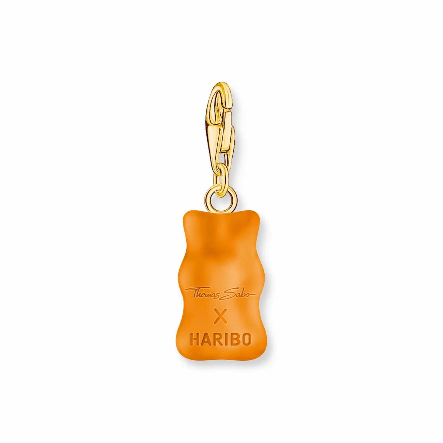 Thomas Sabo Gold Plated Sterling Silver Charm Club Haribo Orange Bear Charm