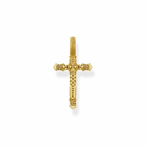 Thomas Sabo Gold Plated Sterling Silver Cross Pendant