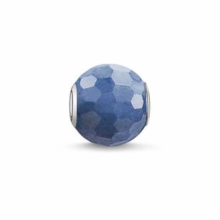 Thomas Sabo Karma Beads Sterling Silver Dumortierite Charm