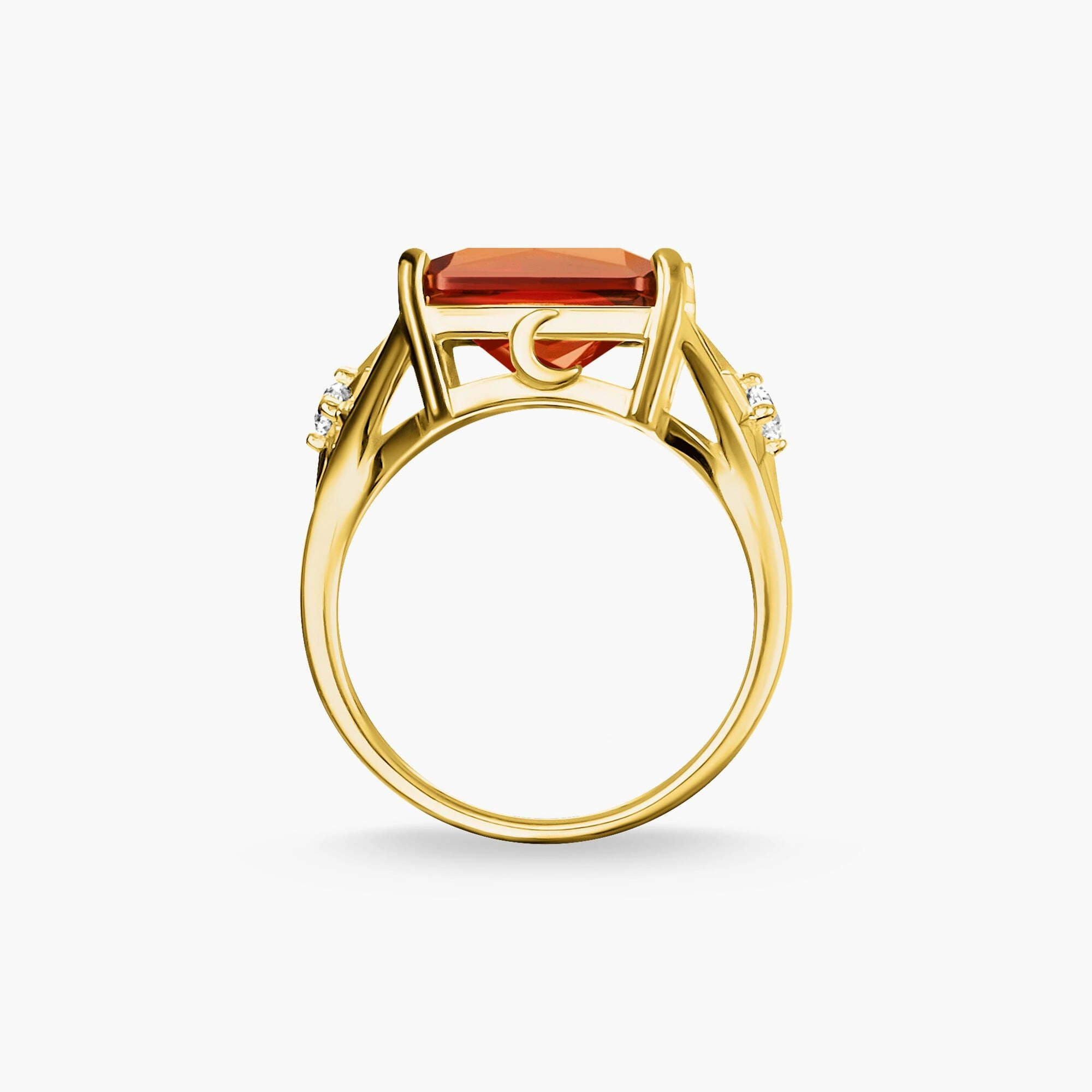 Thomas Sabo Large Orange Stone and Stars Ring