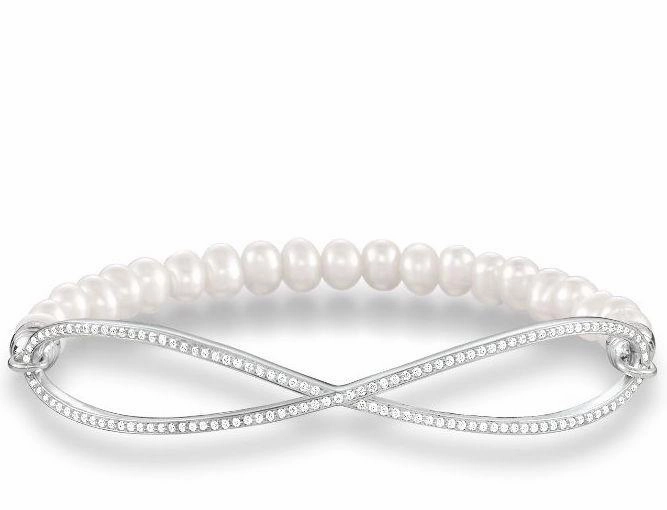 Thomas Sabo Love Bridge Sterling Silver Pearl Zirconia Bracelet