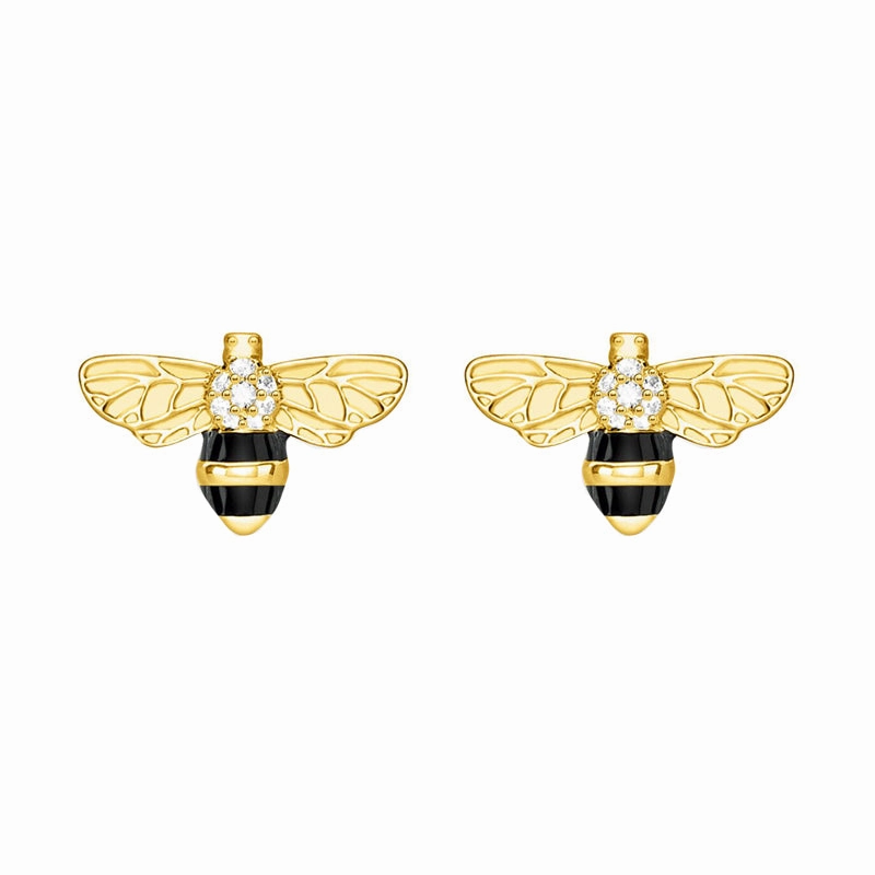 Thomas Sabo Magic Garden Gold Plated Bee Stud Earrings