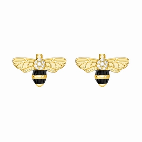 Thomas Sabo Magic Garden Gold Plated Bee Stud Earrings