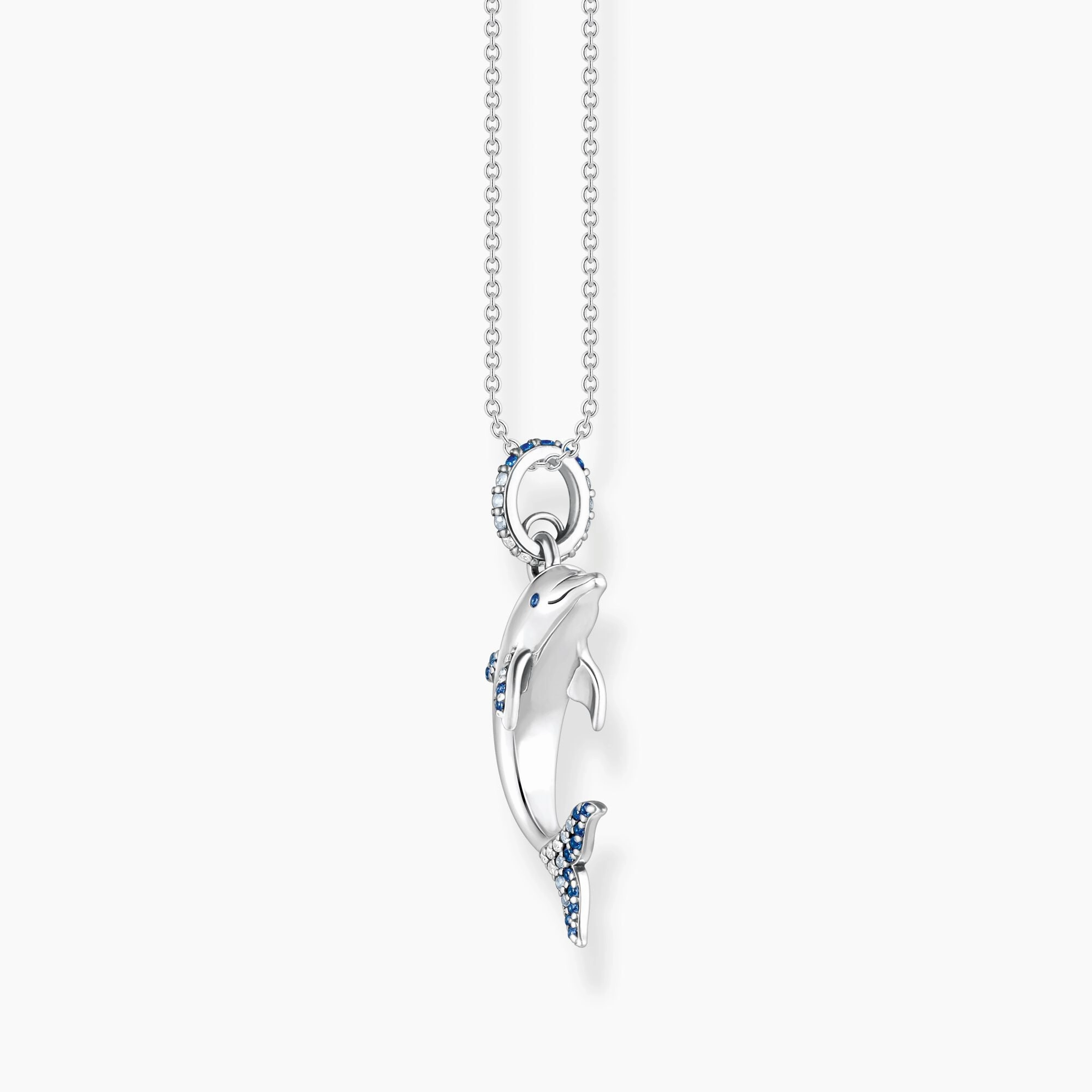 Thomas Sabo Necklace dolphin with blue stones