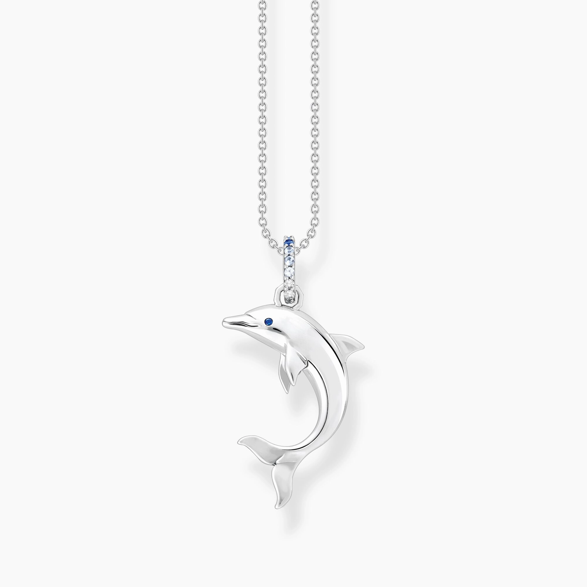 Thomas Sabo Necklace dolphin with blue stones