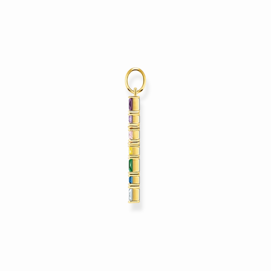Thomas Sabo Pendant Gold Tone Cross with Colourful Stones