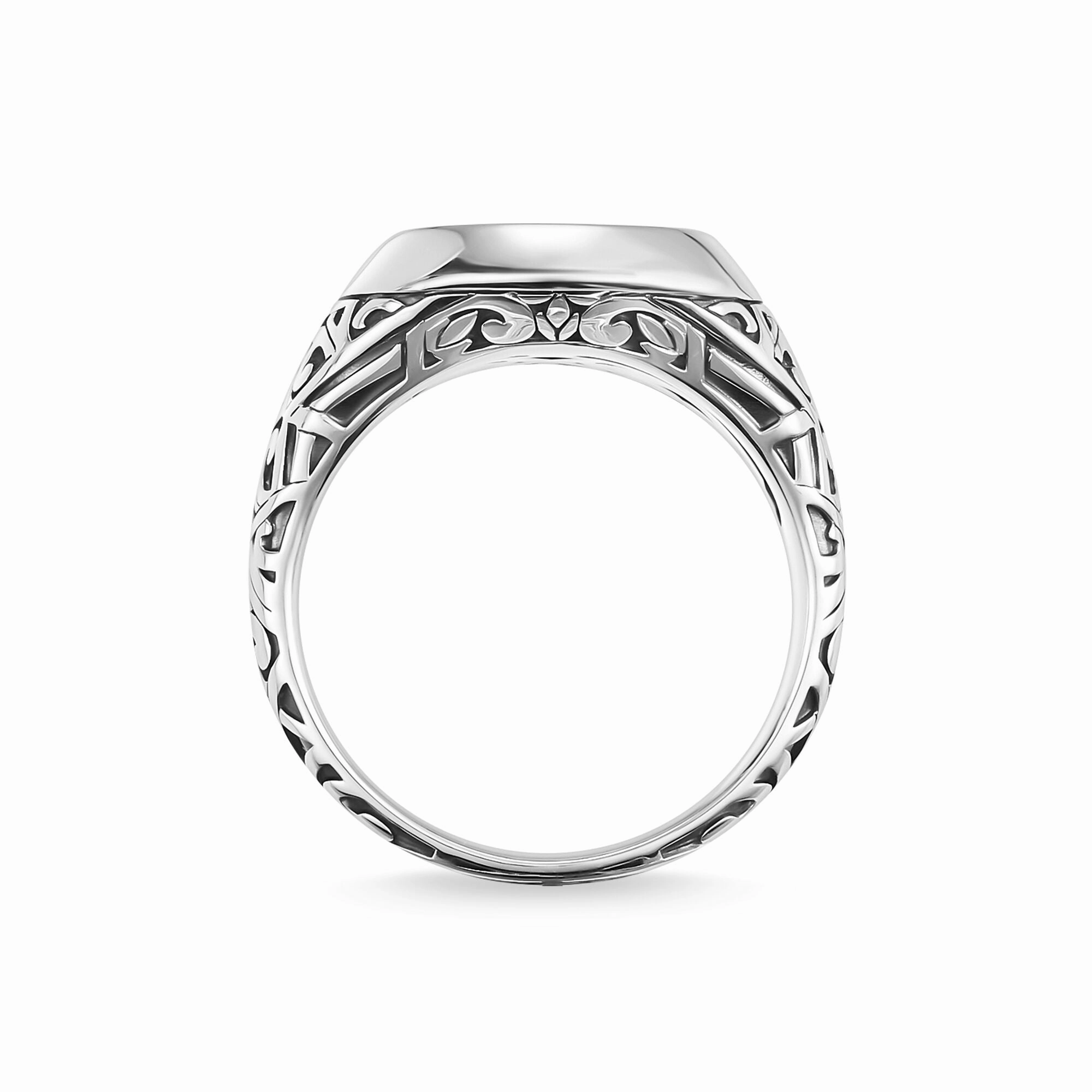 Thomas Sabo Rebel At Heart Sterling Silver Black Onyx Signet Ring