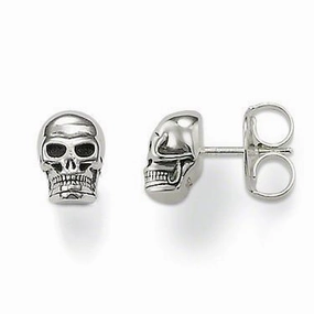 Thomas Sabo Rebel at Heart Sterling Silver Skull Stud Earrings