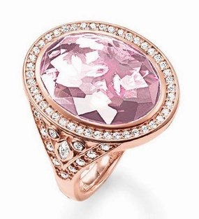 Thomas Sabo Ring Glam And Soul Rose Quartz Eternity of Love Rose Gold D