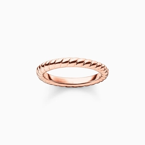 Thomas Sabo Rose Gold Cord Optics Ring