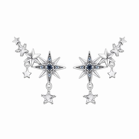 Thomas Sabo Royalty Sterling Silver Star Climber Earrings