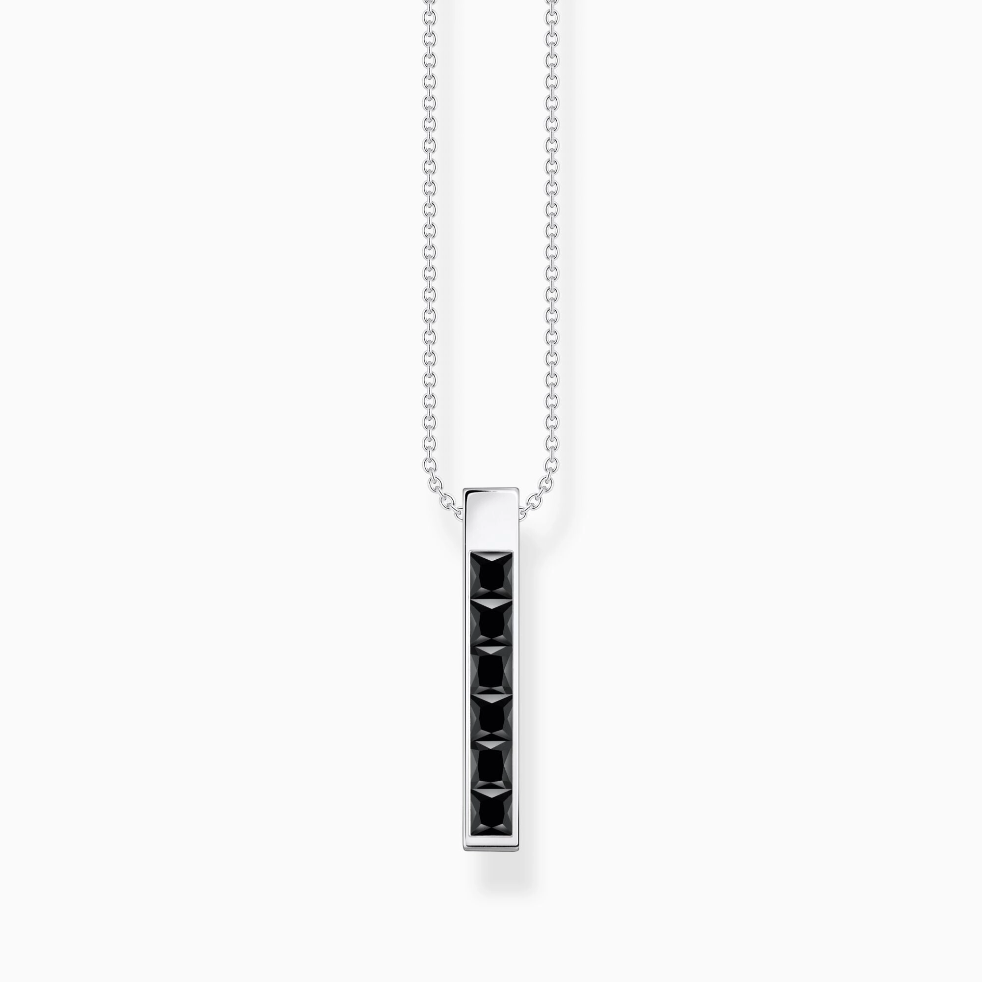 Thomas Sabo Silver and Black Stone Necklace