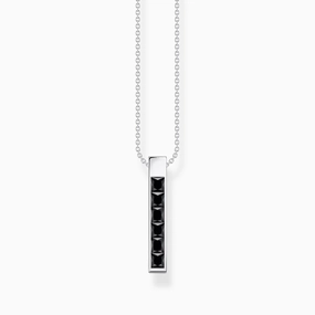 Thomas Sabo Silver and Black Stone Necklace
