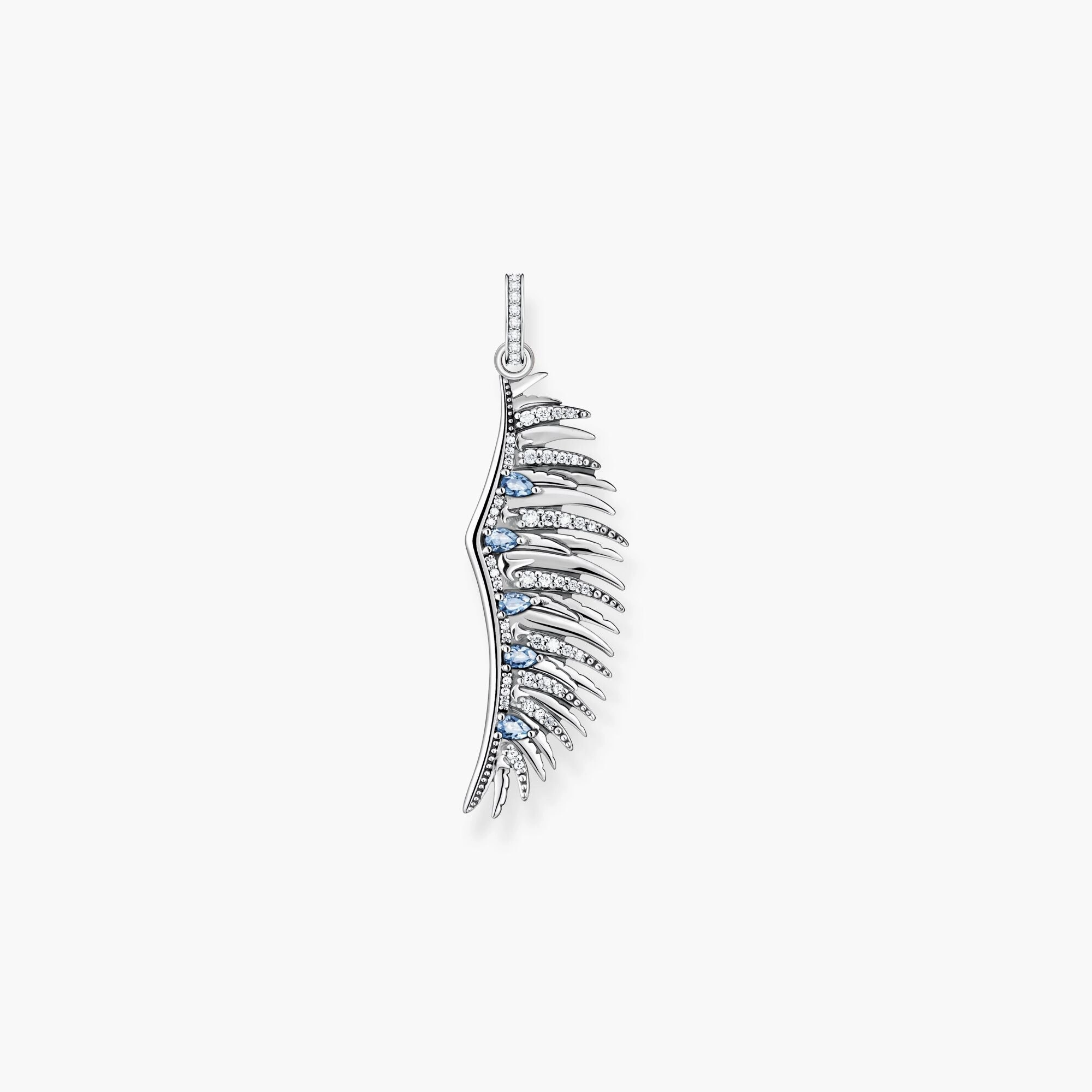Thomas Sabo Silver Phoenix Wing with Blue Stones Pendant