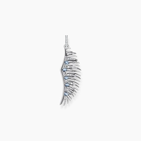Thomas Sabo Silver Phoenix Wing with Blue Stones Pendant