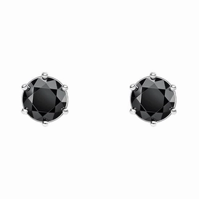 Thomas Sabo Sterling Silver Black CZ Round Stud Earrings
