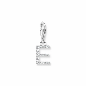 Thomas Sabo Sterling Silver Charmista CZ Letter "E" Charm