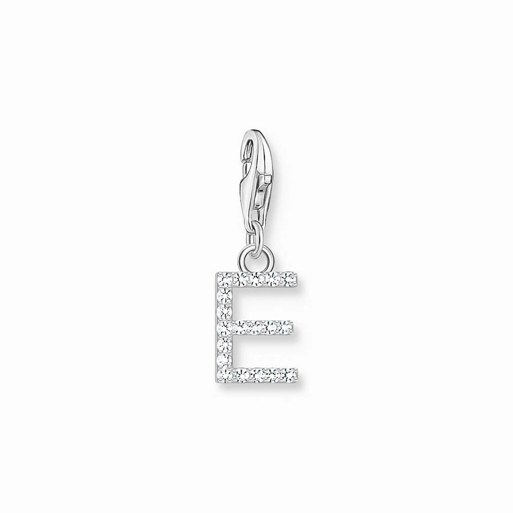 Thomas Sabo Sterling Silver Charmista CZ Letter "E" Charm