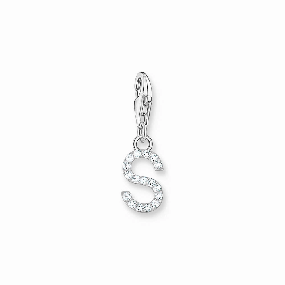 Thomas Sabo Sterling Silver Charmista CZ Letter "S" Charm