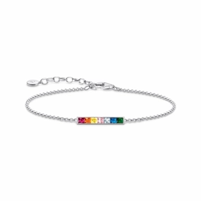 Thomas Sabo Sterling Silver Colourful Stone Bracelet