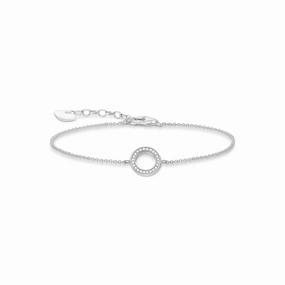 Thomas Sabo Sterling Silver Cubic Zirconia Open Circle Bracelet